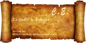 Czibók Edvin névjegykártya
